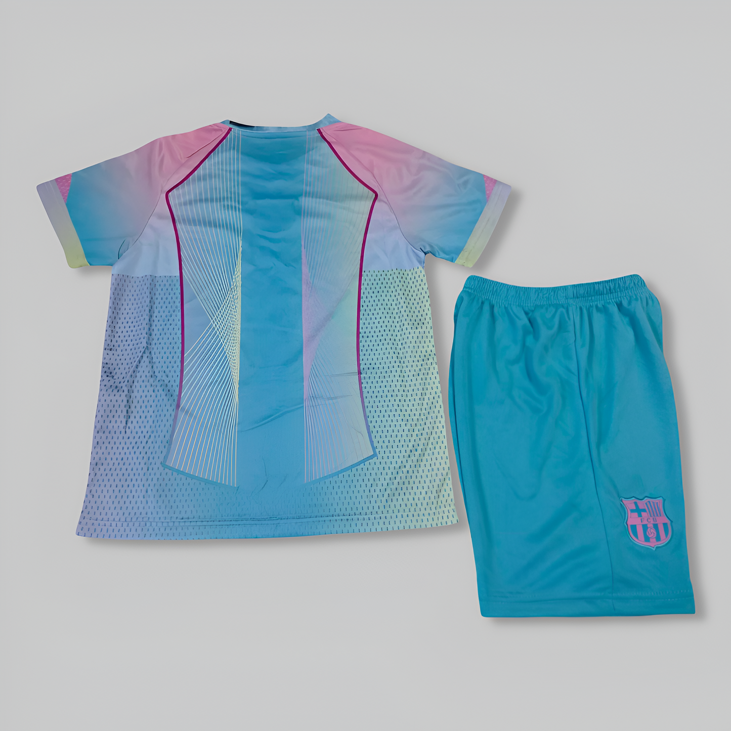 Barcelona 25/26 "Aurora" Blue Premium Kids Kit