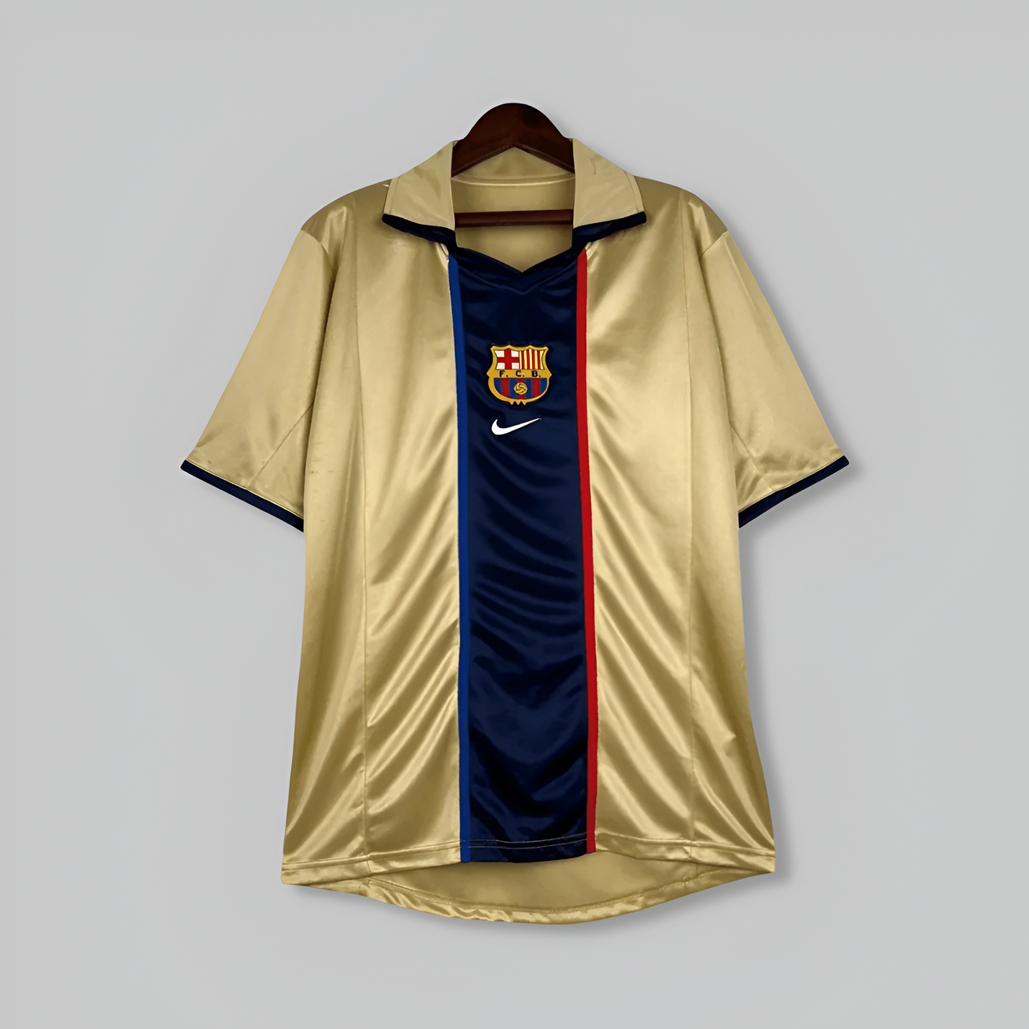 Barcelona 2002-2003 Gold Retro Away Kit