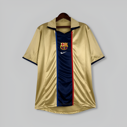 Barcelona 2002-2003 Gold Retro Away Kit