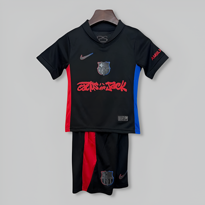 Barcelona 25/26 x Travis Scott Away Kids Kit
