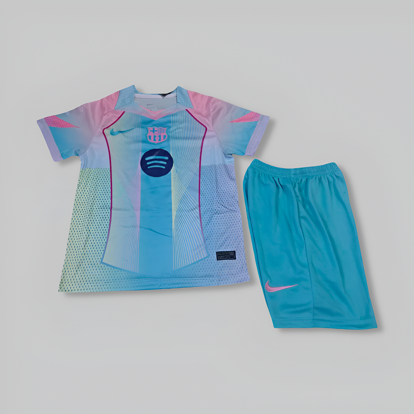 Barcelona 25/26 "Aurora" Blue Premium Kids Kit
